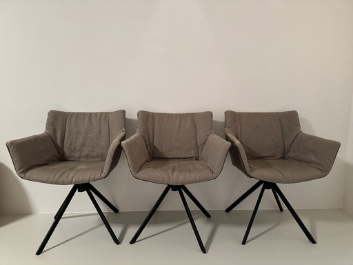 3x Label And Van De Berg Dining Room Armchairs