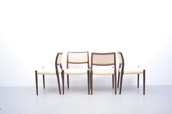 Image 1 of Niels Otto Møller dining chairs model 80 rosewood