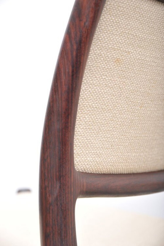 Image 1 of Niels Otto Møller dining chairs model 80 rosewood