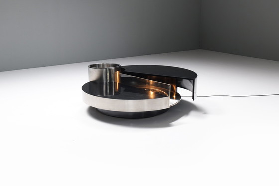 Image 1 of Harry’s Bar Rotating Coffee Table by Massimo Papiri for Mario Sabot Italy 1970s