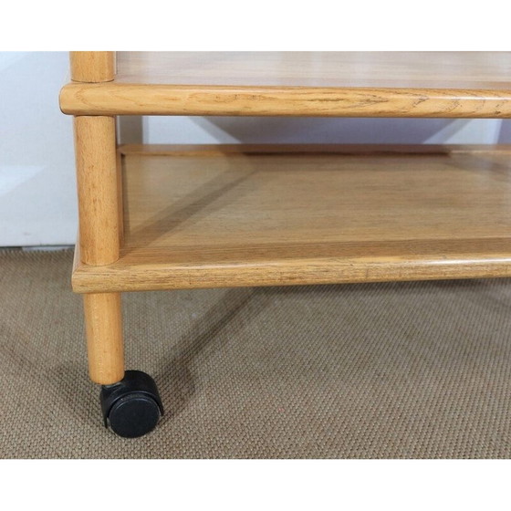 Image 1 of Vintage serving table with three trays on wheels, 1960s-1970s