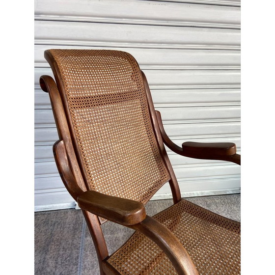 Image 1 of Poltrona vintage in legno e rattan di Michael Thonet, 1865