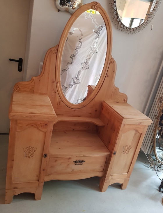 Image 1 of Antique Softwood Ladies Dressing Table