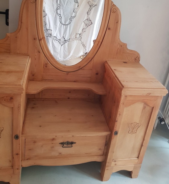 Image 1 of Antique Softwood Ladies Dressing Table