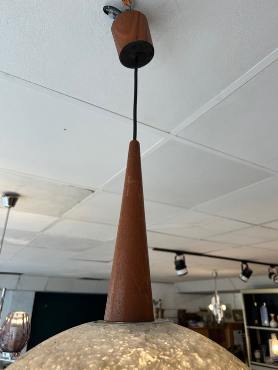 Image 1 of Lampadario in resina e teak anni '60