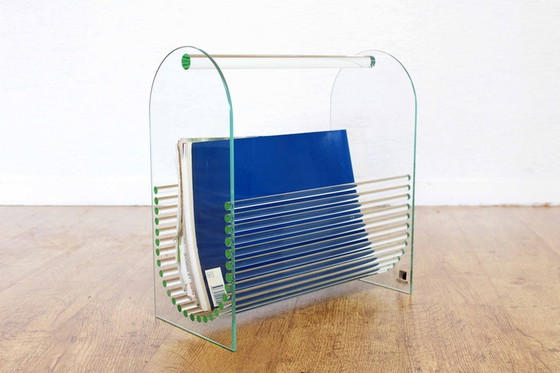 Image 1 of Glass magazine rack Marais International 1980