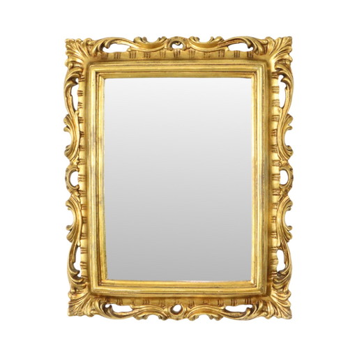 French Mirror Gold Leaf Baroque Style