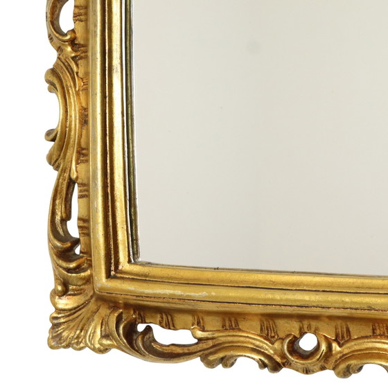 Image 1 of French Mirror Gold Leaf Baroque Style