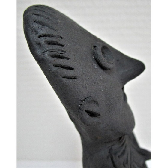 Image 1 of Vintage sculpture of a pregnant woman in modelled clay, 1980