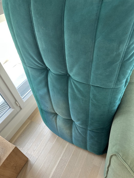 Image 1 of Canape Togo Two Seater Alcantara Blue Green