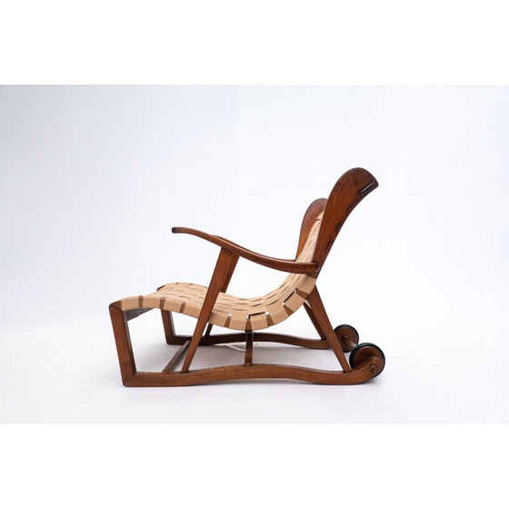 Image 1 of Poltrona vintage con due ruote posteriori di Guglielmo Pecorini per Giulio Cesare, anni '50