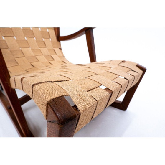 Image 1 of Poltrona vintage con due ruote posteriori di Guglielmo Pecorini per Giulio Cesare, anni '50