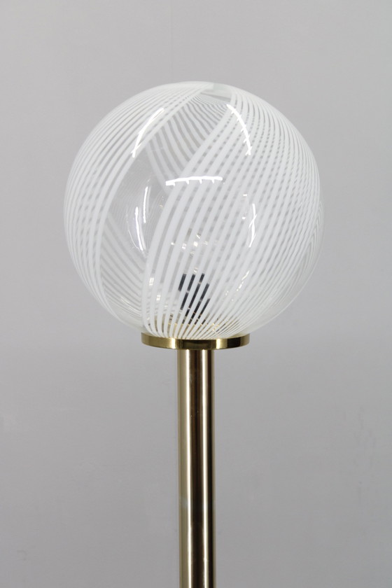 Image 1 of Lámpara de pie de cristal italiana de la década de 1970 