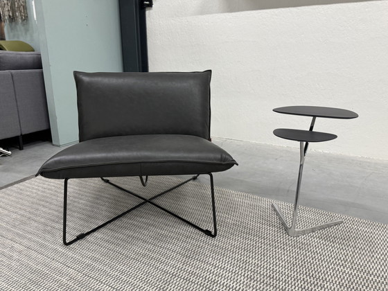 Image 1 of Poltrona Earl di Jess Design in pelle Bonanza nera