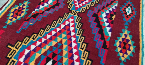 Image 1 of Handmade Natural Wool Berber Kilim Rug
