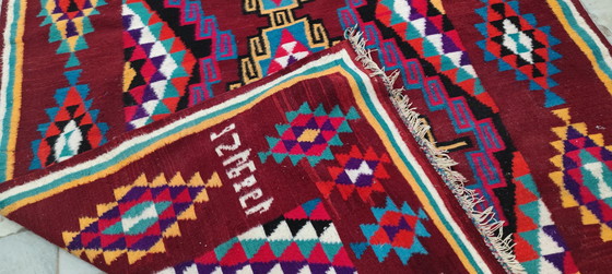 Image 1 of Handmade Natural Wool Berber Kilim Rug