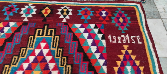 Image 1 of Handmade Natural Wool Berber Kilim Rug