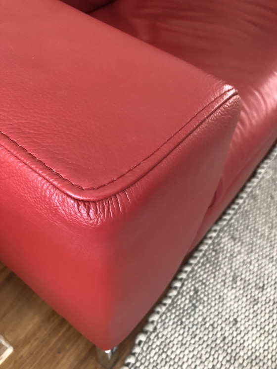 Image 1 of Montel Red leather sofa