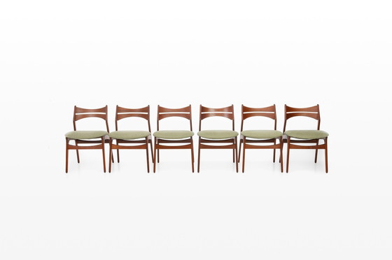 Image 1 of Vintage Dining Chairs By Erik Buch For Christian Christensen Møbelfabrik, 1960S, Set Of 6 - Vintage Stoelen