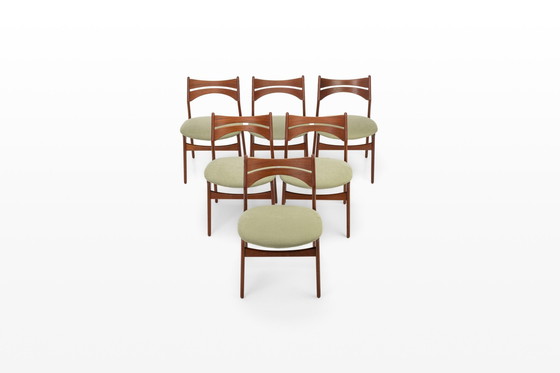 Image 1 of Vintage Dining Chairs By Erik Buch For Christian Christensen Møbelfabrik, 1960S, Set Of 6 - Vintage Stoelen