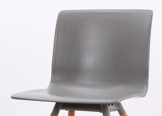 Image 1 of 4X Gispen Nomi Wood Chair Gray