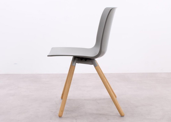 Image 1 of 4X Gispen Nomi Wood Chair Gray