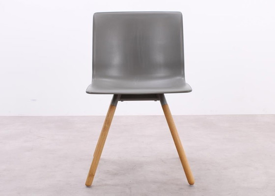 Image 1 of 4X Gispen Nomi Wood Chair Gray