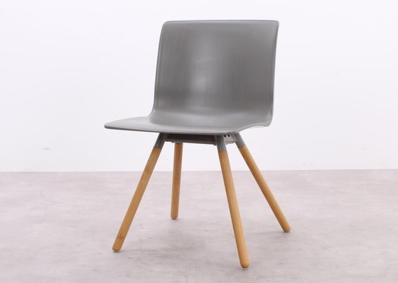 Image 1 of 4X Gispen Nomi Wood Chair Gray