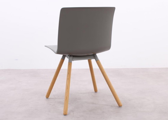 Image 1 of 4X Gispen Nomi Wood Chair Gray