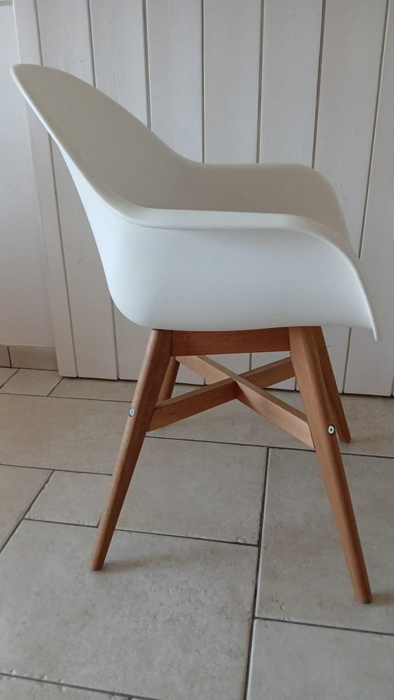 Image 1 of 4X Dining Chairs Armchairs Tub Chairs White