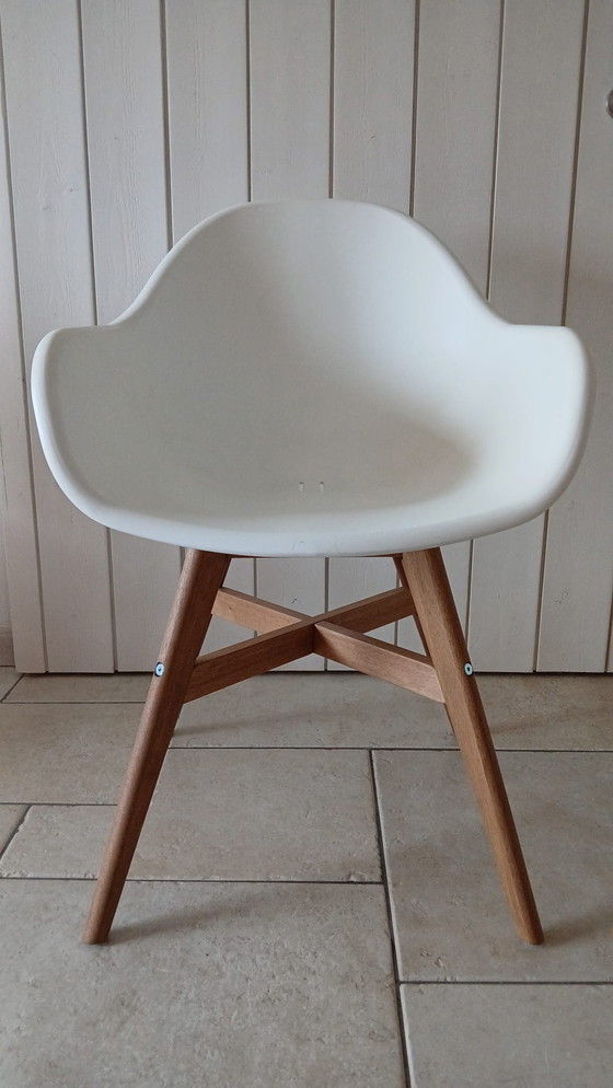 Image 1 of 4X Dining Chairs Armchairs Tub Chairs White