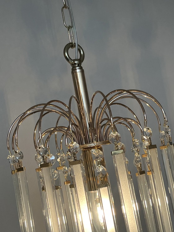 Image 1 of Set of 6 Glass Plates Panels Pendant Lamps Vintage Murano