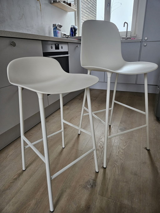 2X Normann Copenhagen Form Barstool White