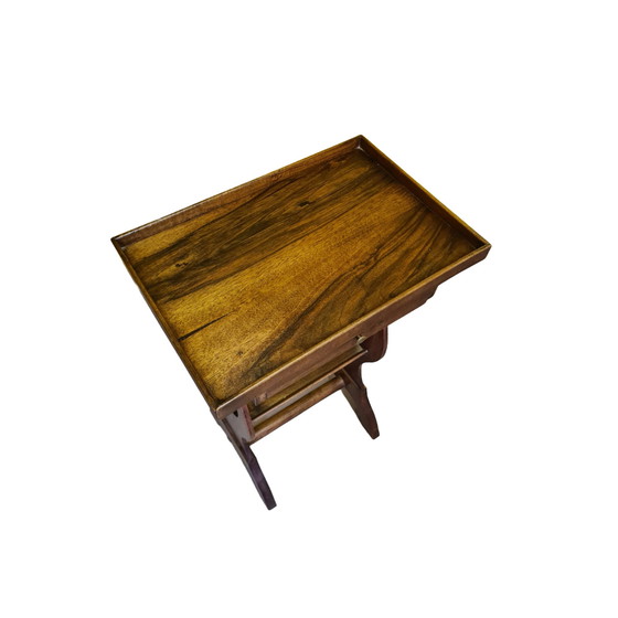 Image 1 of 2x tables d'appoint en bois d'arbre fruitier français