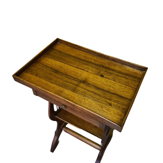 Image 1 of 2x tables d'appoint en bois d'arbre fruitier français