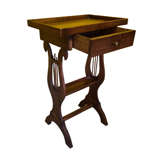 Image 1 of 2x tables d'appoint en bois d'arbre fruitier français