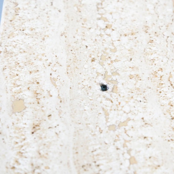 Image 1 of Tavolino da caffè vintage in travertino di George Mathias per Maho, Belgio 1970