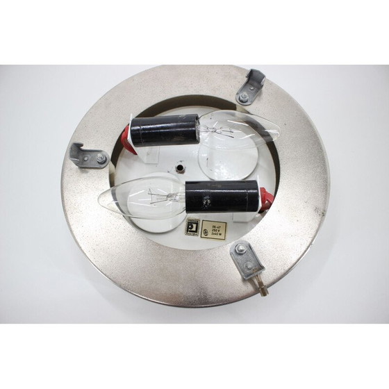 Image 1 of Vintage chrome and glass wall lamp by Pokrok Žilina, Czechoslovakia 1970