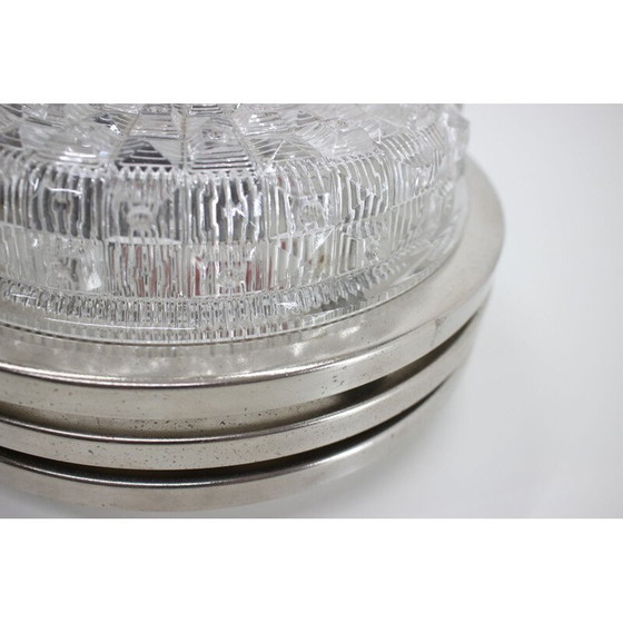 Image 1 of Vintage chrome and glass wall lamp by Pokrok Žilina, Czechoslovakia 1970