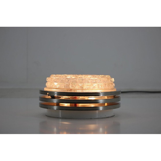 Image 1 of Vintage chrome and glass wall lamp by Pokrok Žilina, Czechoslovakia 1970