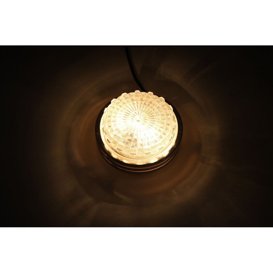 Image 1 of Vintage chrome and glass wall lamp by Pokrok Žilina, Czechoslovakia 1970