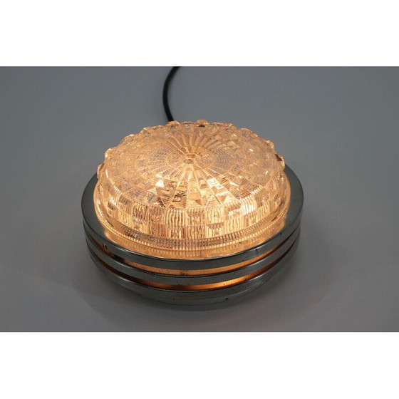 Image 1 of Vintage chrome and glass wall lamp by Pokrok Žilina, Czechoslovakia 1970