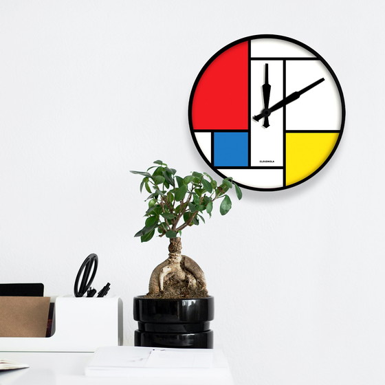 Image 1 of Horloge murale Cloudnola Composition Mondriaan