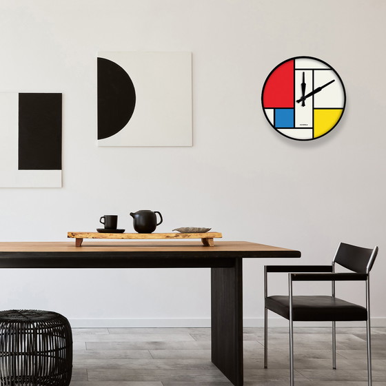 Image 1 of Horloge murale Cloudnola Composition Mondriaan