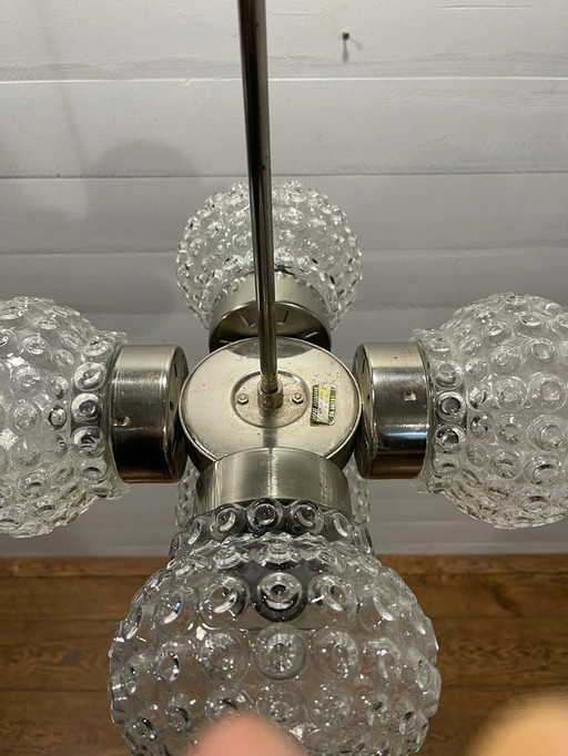 Chandelier 60's retro lighting - Kamenicky Senov