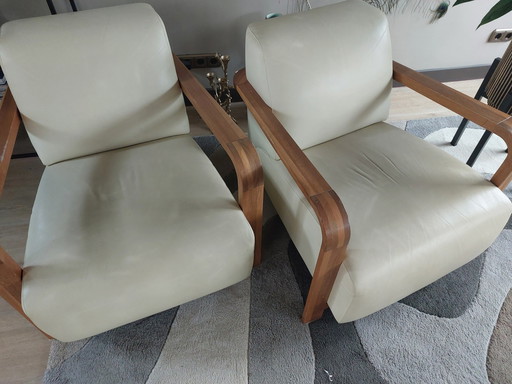 2x Leolux armchair