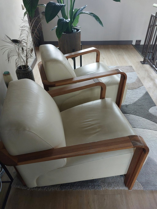 2x Leolux armchair