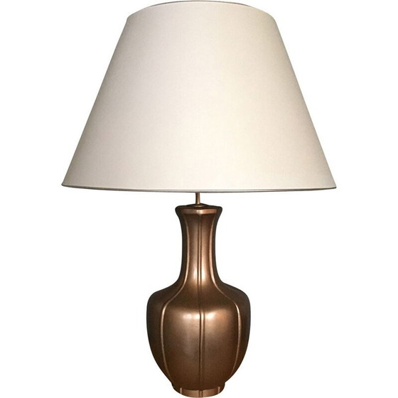 Image 1 of Lampada da tavolo vintage in metallo Hollywood Regency, anni '70