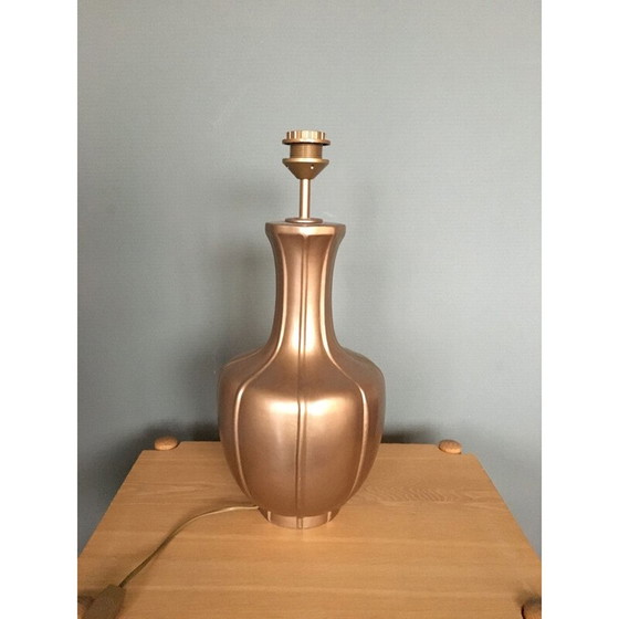 Image 1 of Lampada da tavolo vintage in metallo Hollywood Regency, anni '70