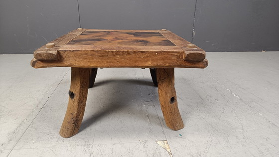 Image 1 of Vintage Copper Plated Brutalist Coffee Table, 1970S